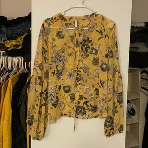 Sheer Floral Blouse
